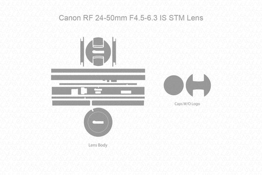 Canon RF 24-50mm F4.5-6.3 IS STM Lens Full Wrap Skin Vector CutFile Template