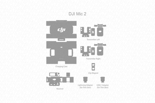 DJI Mic 2 Skin Vector CutFile Template