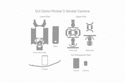 DJI Osmo Pocket 3  Full Wrap Skin Vector CutFile Template