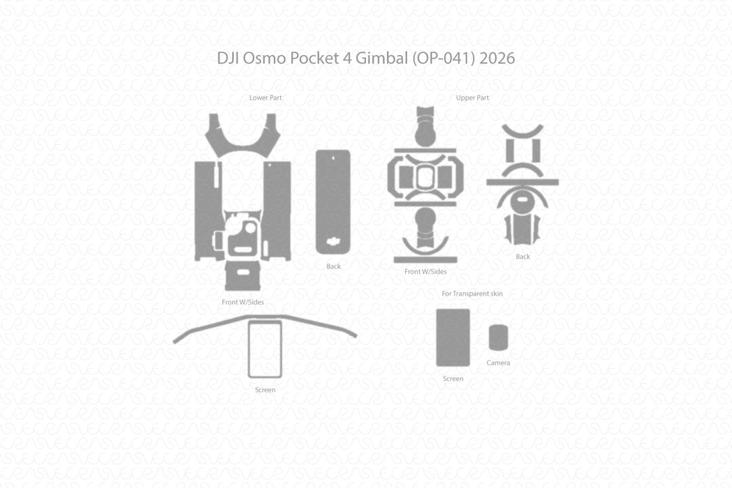 DJI Osmo Pocket 4 Gimbal Camera 2026 | Vinyl Skin Cut File Template 