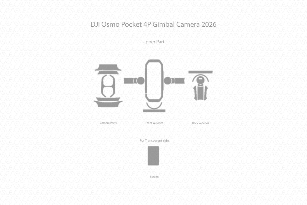 DJI Osmo Pocket 4P Gimbal Camera 2026 | Vinyl Skin Cut File Template 