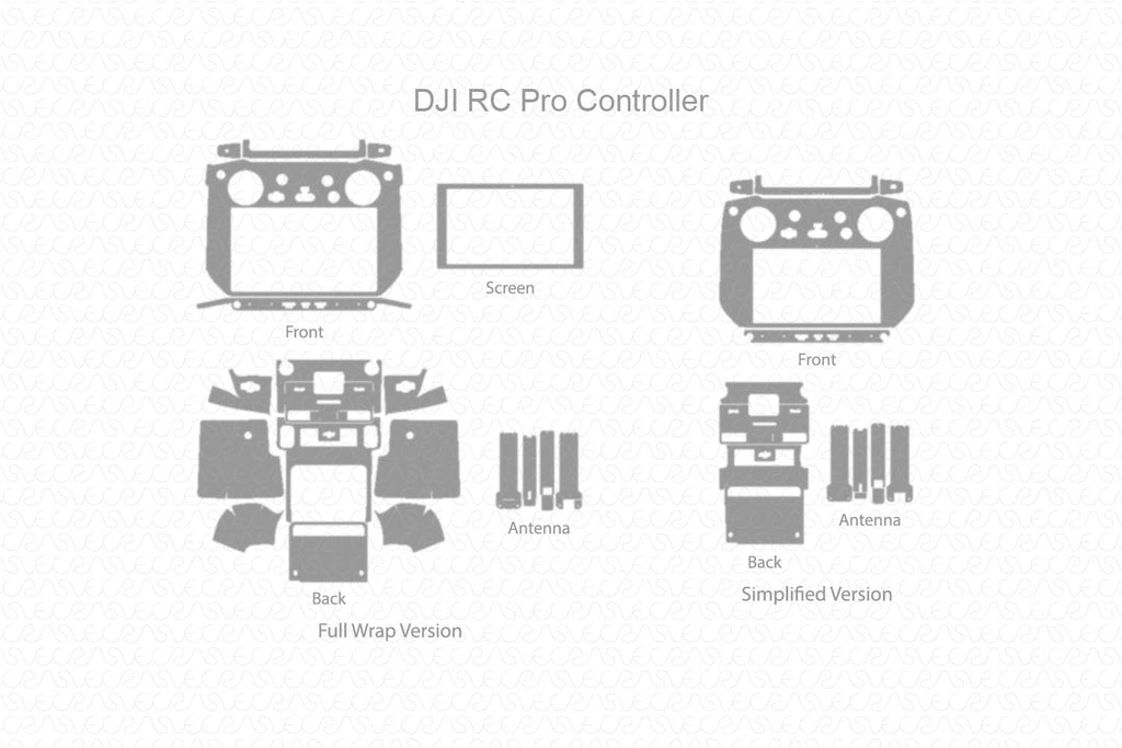 DJI RC Pro Controller Full Wrap Skin Vector CutFile Template