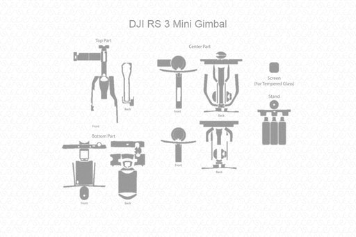 DJI RS 3 Mini Full Wrap Skin Vector CutFile Template