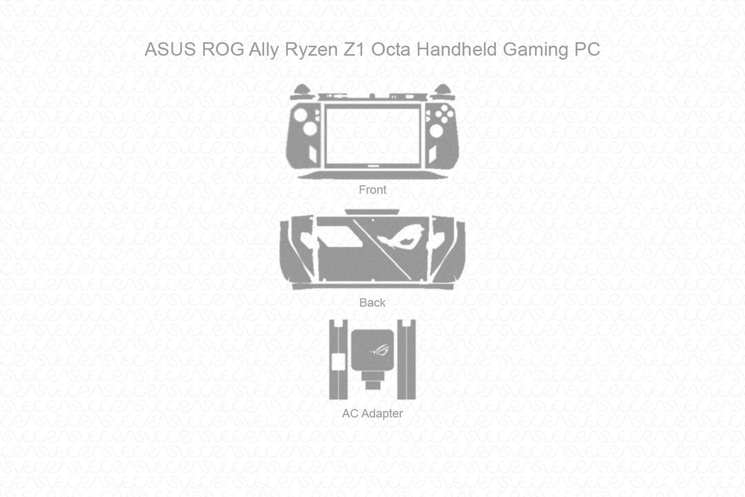 ROG Ally Handheld Gaming PC Skin CutFile Template 2023 (Simplified)