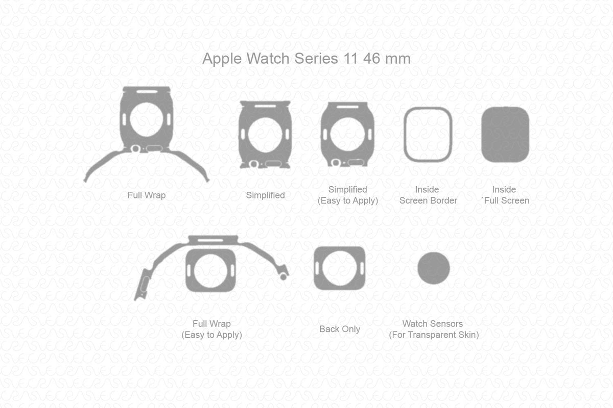 Watch Cut File Apple Watch Series 11 46mm Vinyl Skin Cut File Template — VecRas