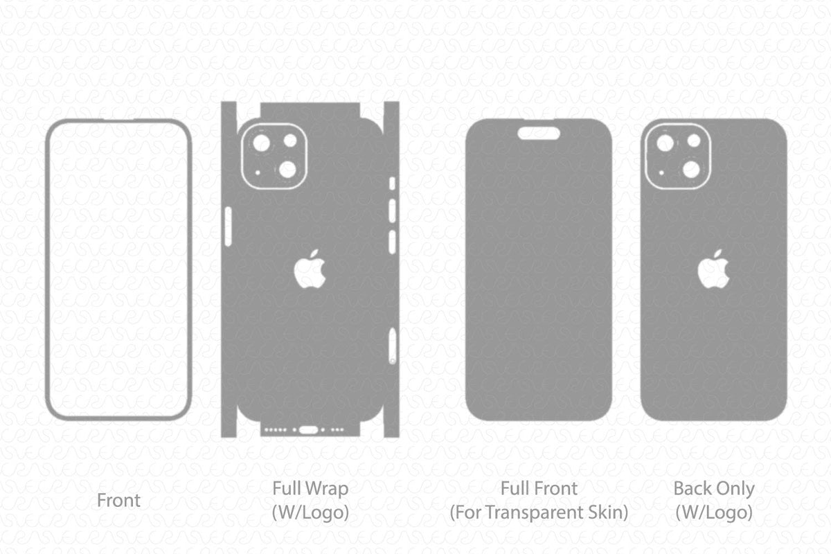 Most Precise iPhone 15 Skin CutFile Vector Template Full Wrap SVG — VecRas