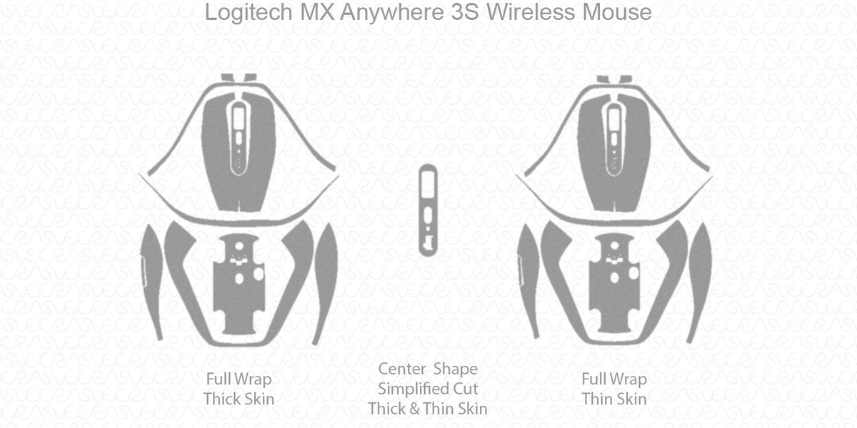 Logitech MX Anywhere 3S Wireless Mouse Skin CutFile Vector Template ...