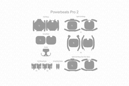 Powerbeats Pro 2 2025 Skin Template Vector 