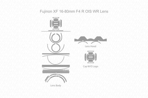 Fujinon XF 16-80mm Lens Full Wrap Skin Vector CutFile Template