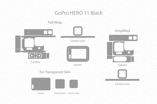 GoPro HERO 11 Full Wrap Skin Vector CutFile Template