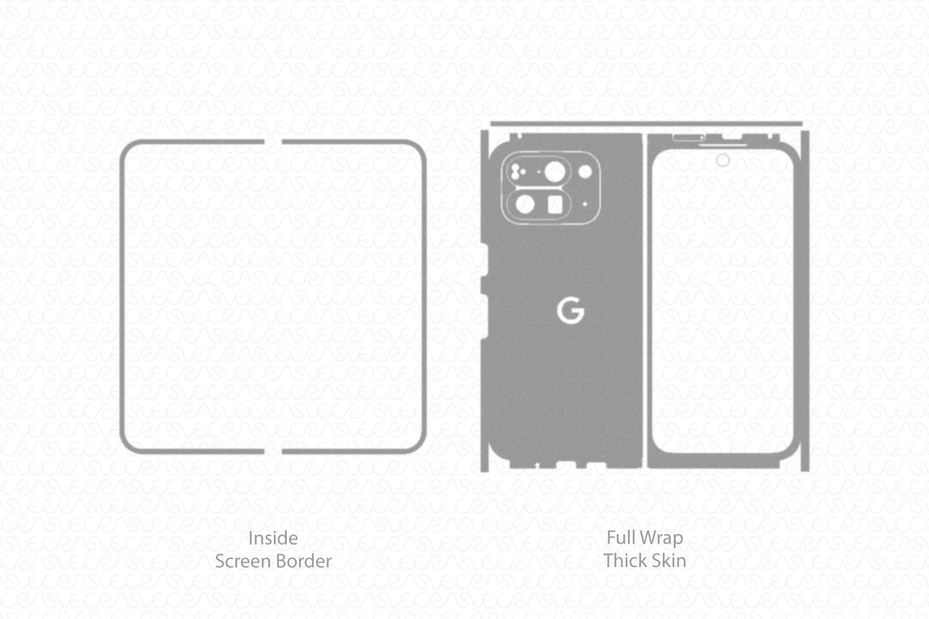 Pixel 10 Pro Fold Mobile 2025 | Vinyl Skin Cut File Template Full Wrap Thick Skin