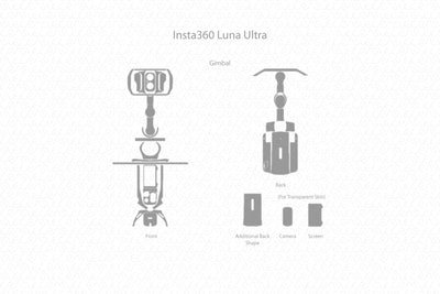 Insta360 Luna Ultra Gimbal Camera 2026 | Skin Template Vector