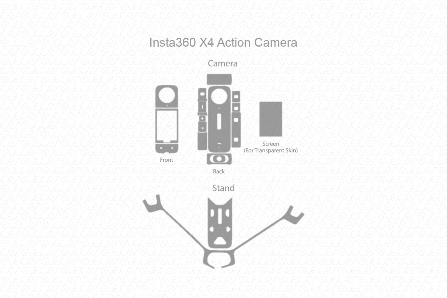 Skin Vector Color Image Camera Insta360 X4 Action Camera Skin CutFile Vector Template Full Wrap SVG ...
