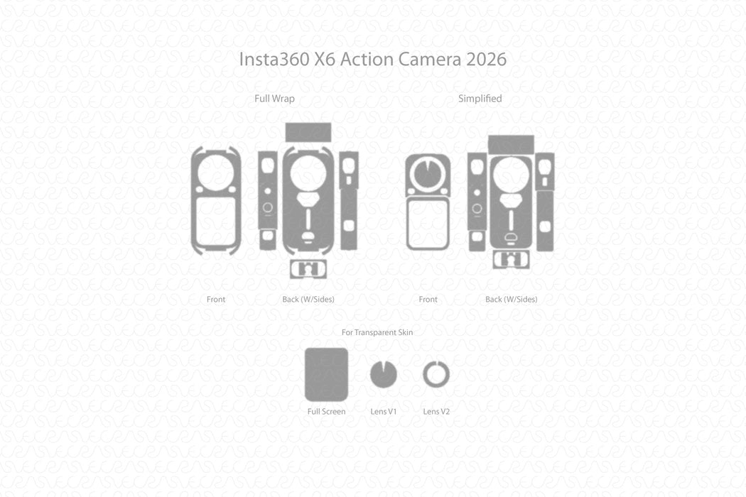 Insta360 X6 Action Camera 2026 | Skin Template Vector