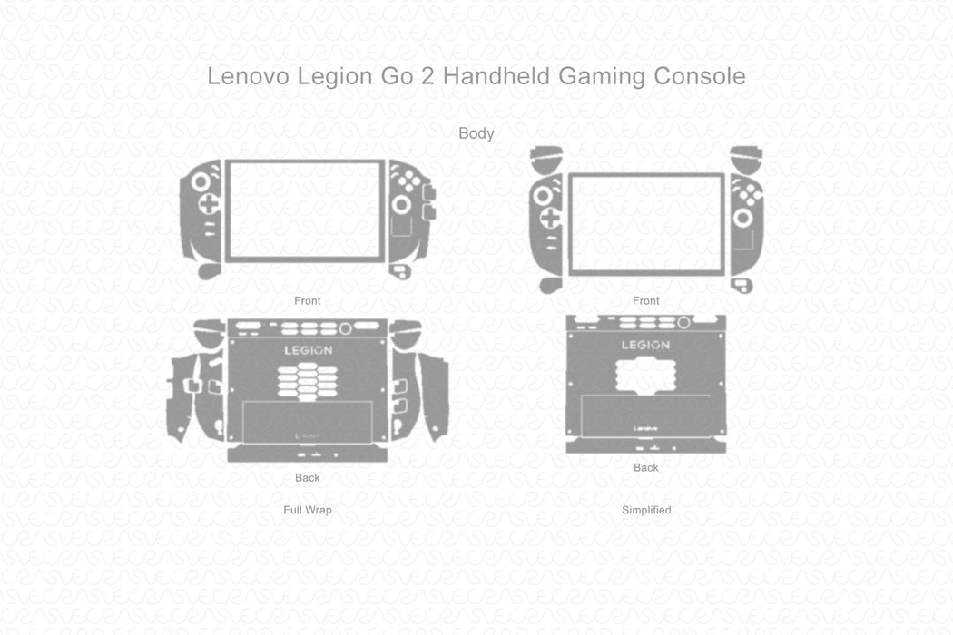 Lenovo Legion Go 2 Handheld Gaming Console 2025 | Vinyl Skin Cut File Template