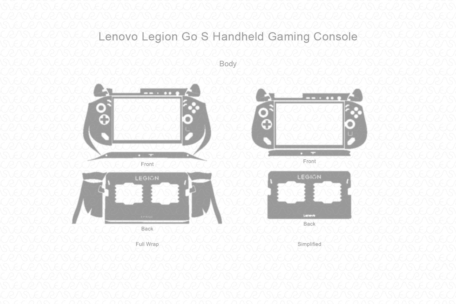 Lenovo Legion Go S Handheld Gaming Console Vinyl Skin Cut File Template ...
