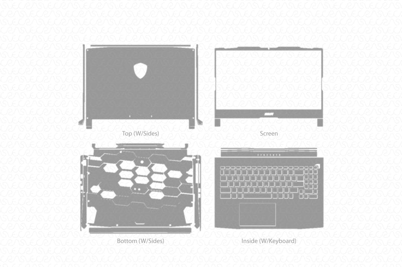 MSI Katana 15 HX B14WEK Laptop 2026 | Vinyl Skin Cut File Template