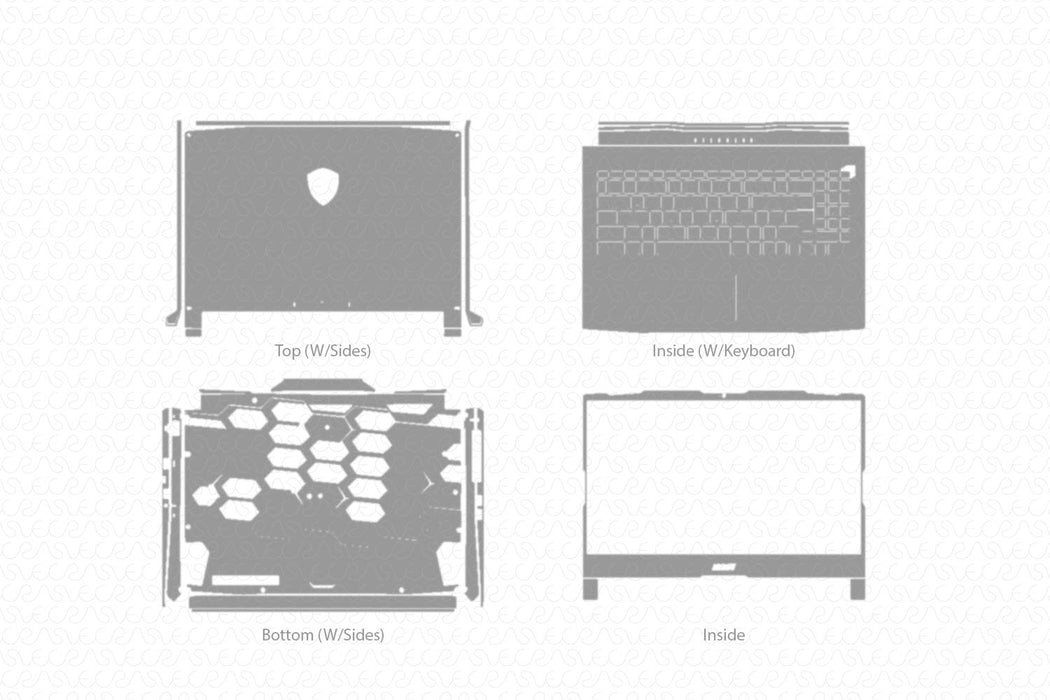 MSI Katana 15 15.6in Laptop 2025 | Vinyl Skin Cut File Template 
