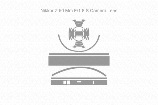 Nikkor Z 50mm F/1.8 S Lens Full Wrap Skin Vector CutFile Template