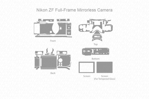 Nikon ZF Mirrorless Camera Full Wrap Skin Vector CutFile Template