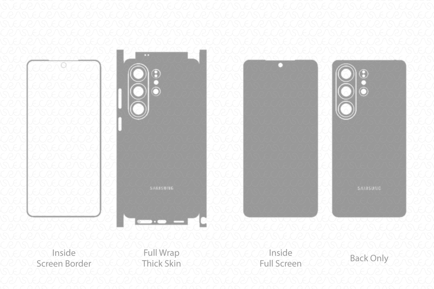 Vinyl Ready Vector Cut File Templates for Phone Skins in Ai, PLT, EPS ...