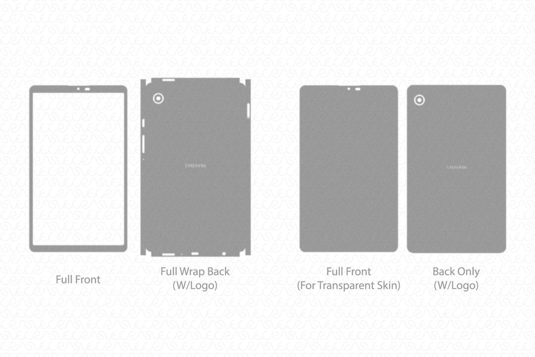 Galaxy Tab A9 Full Wrap Skin Vector CutFile Template