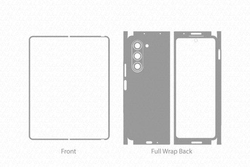 Galaxy Fold 5 Full Wrap Skin Vector CutFile Template