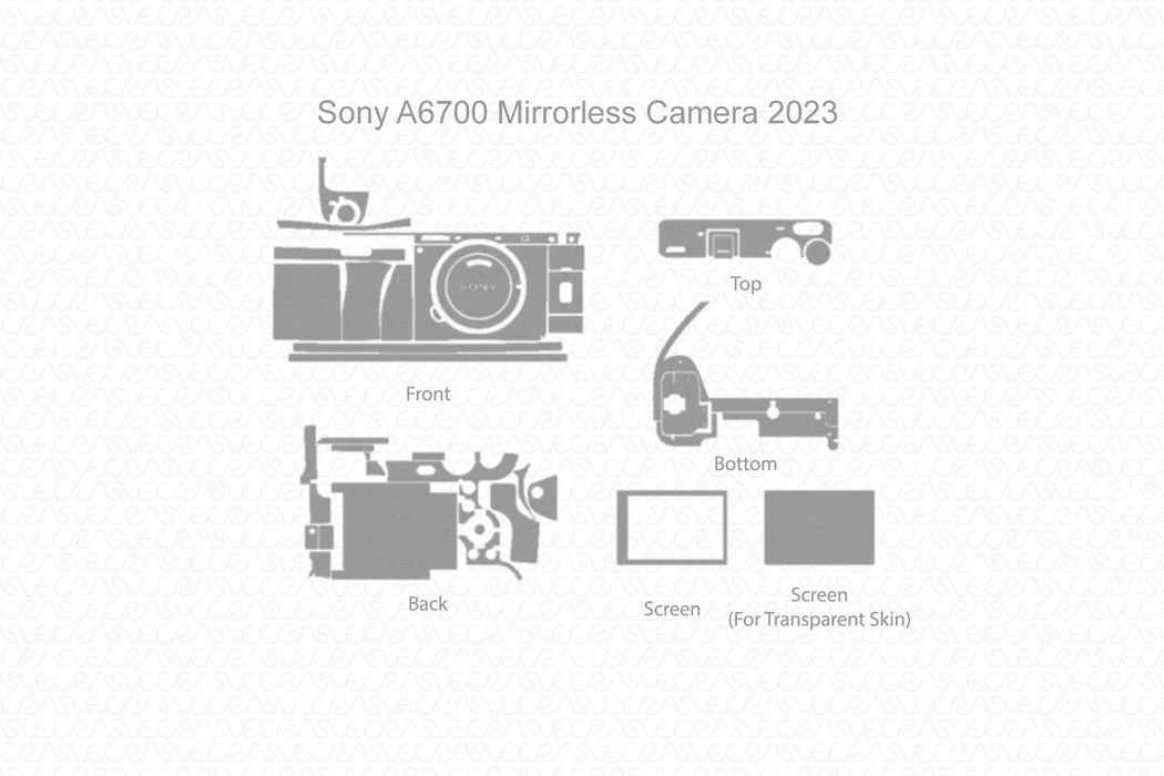 Sony A6700 Mirrorless Camera 2023 | Skin Template Vector 