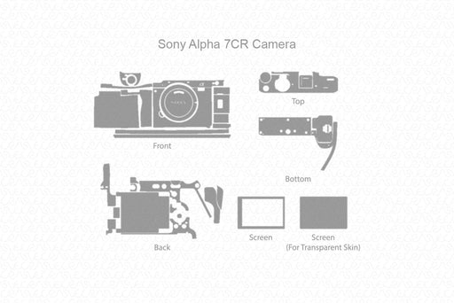 Sony A7CR Camera Full Wrap Skin Vector CutFile Template