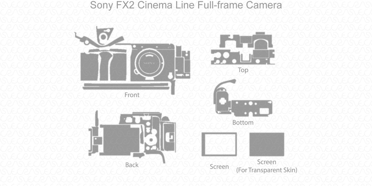 Sony FX2 Camera Skin CutFile Vector Template Full Wrap SVG — VecRas