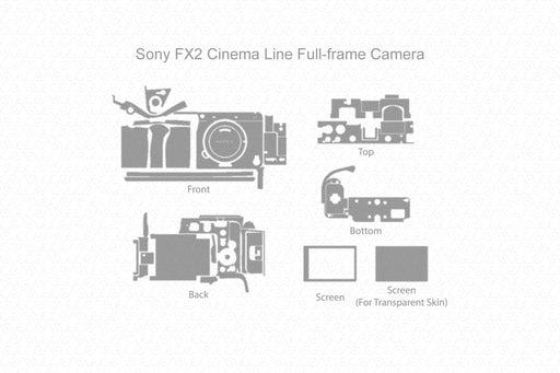 Sony FX2 Cinema Line Camera 2025 | Skin Template Vector