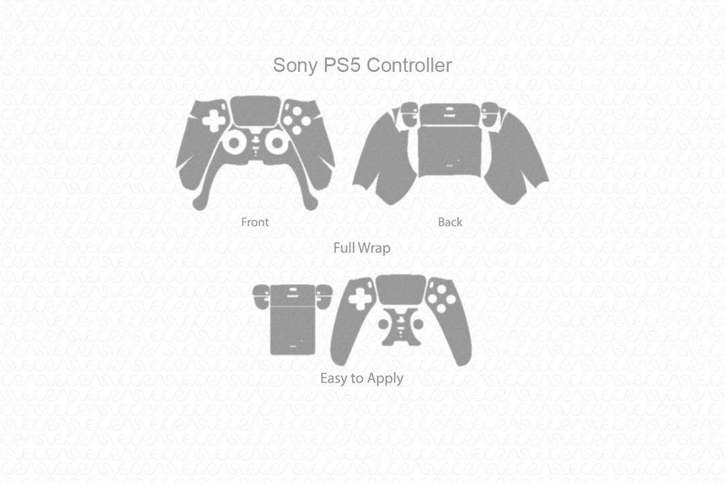 Sony PS5 Controller Full Wrap Skin Vector CutFile Template