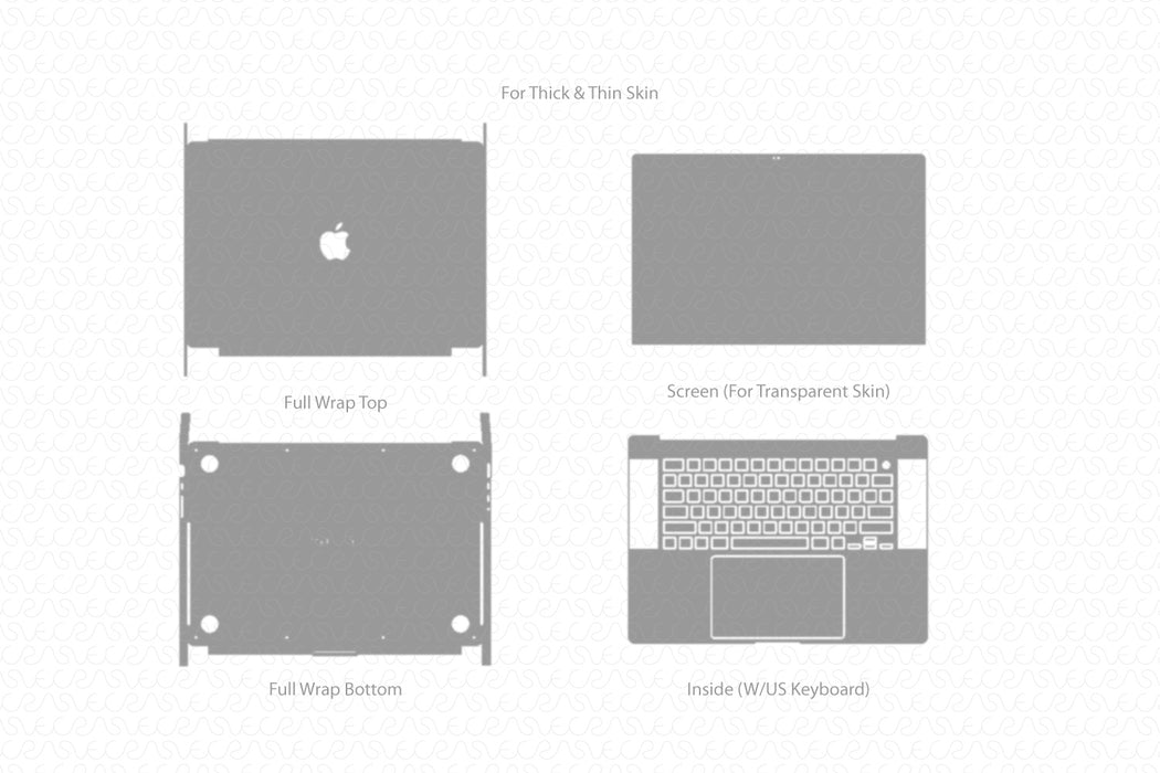 Apple MacBook Pro 16" M5 Pro 2026 | Vinyl Skin Cut File Template 