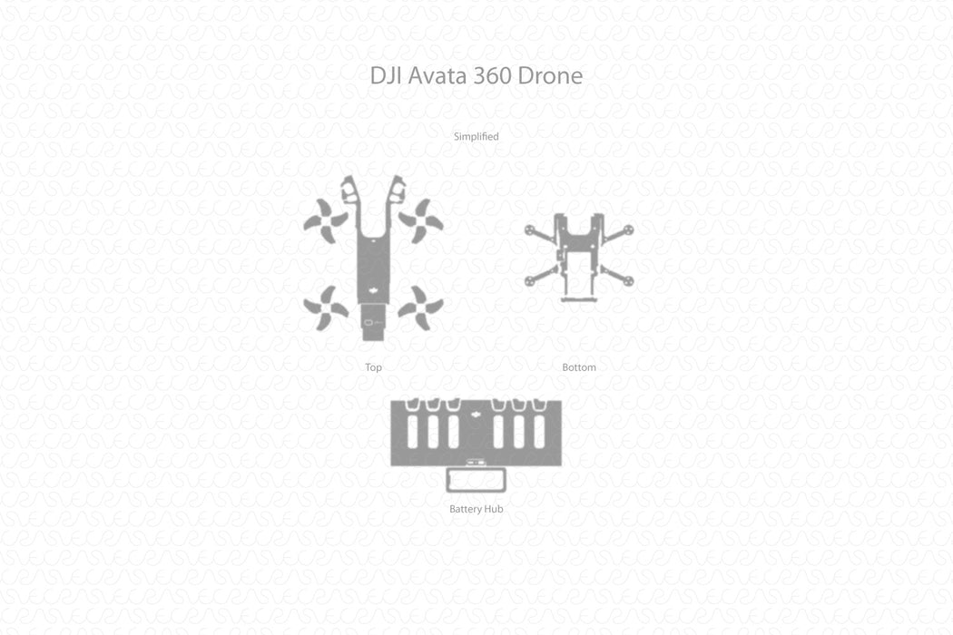 DJI Avata 360 Drone 2026 | Skin Template Vector Simplified Drone
