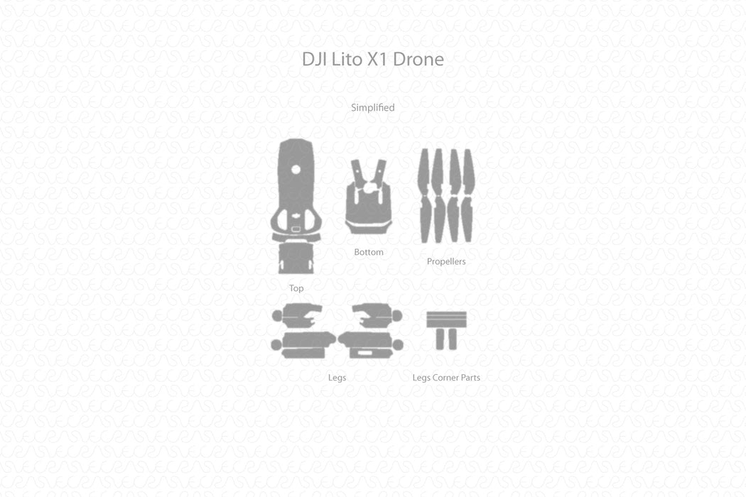 DJI Lito X1 Drone 2026 | Skin Template Vector 