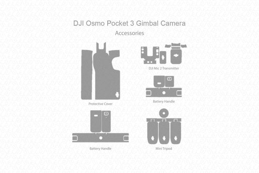 DJI Osmo Pocket 3 Full Wrap Skin Vector CutFile Template