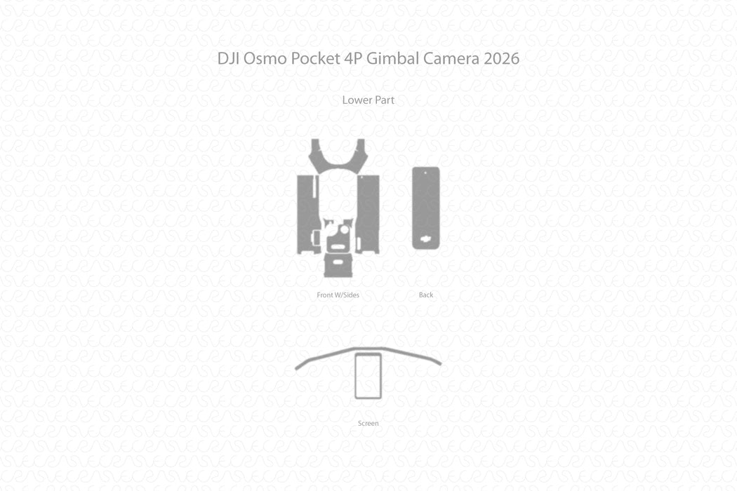 DJI Osmo Pocket 4P Gimbal Camera 2026 | Vinyl Skin Cut File Template 