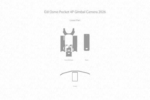 DJI Osmo Pocket 4P Gimbal Camera 2026 | Vinyl Skin Cut File Template 