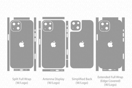 iPhone 15 Full Wrap Skin Vector CutFile Template