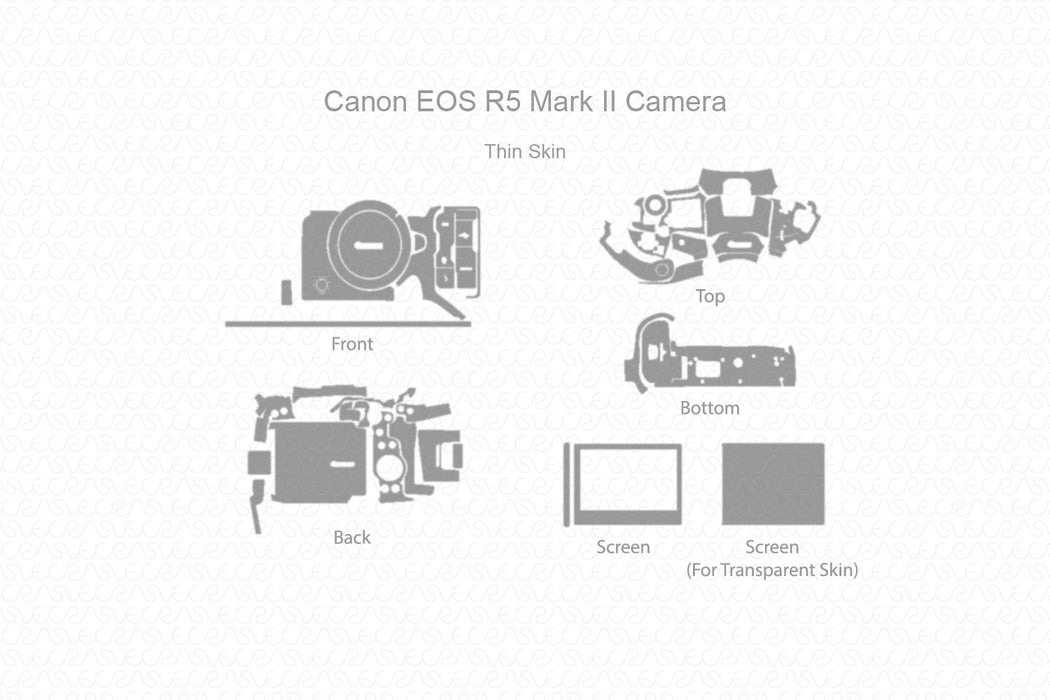 Canon EOS R5 II Camera Skin CutFile Vector Template Full Wrap SVG — VecRas