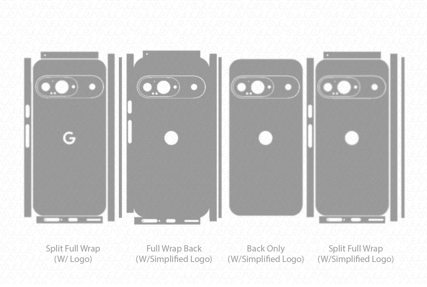 Google Pixel 9 Skin CutFile Vector Template Full Wrap SVG — VecRas