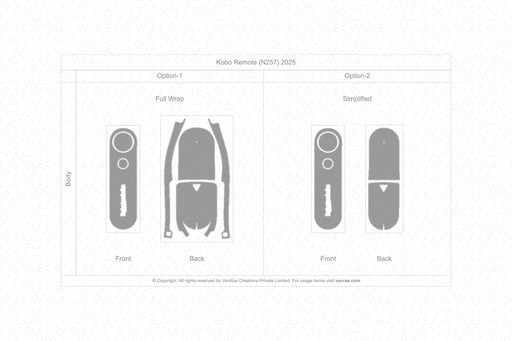Kobo Remote 2025 | Skin Template Vector