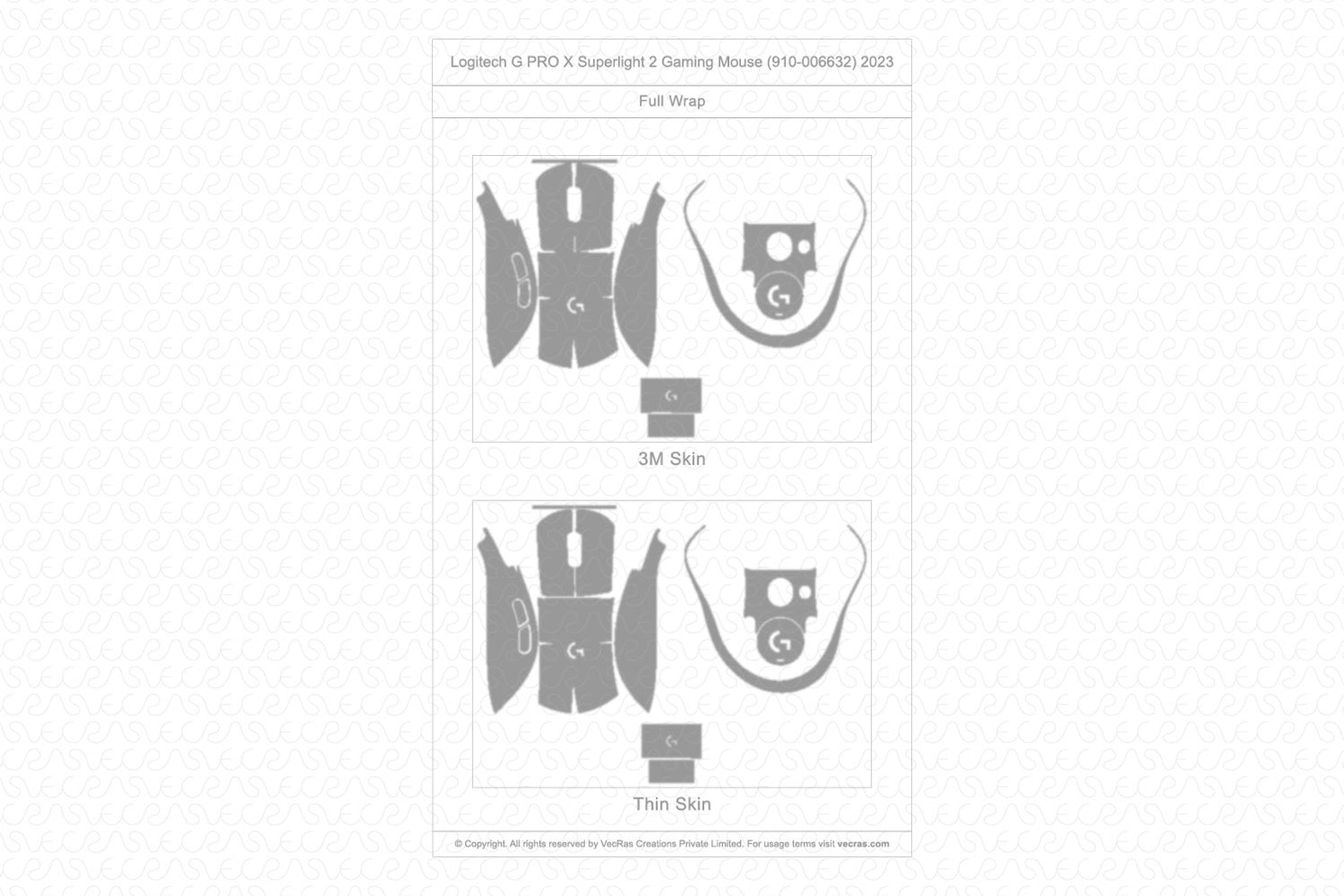 Logitech G PRO X Superlight 2 Gaming Mouse | Vinyl Skin Cut File ...