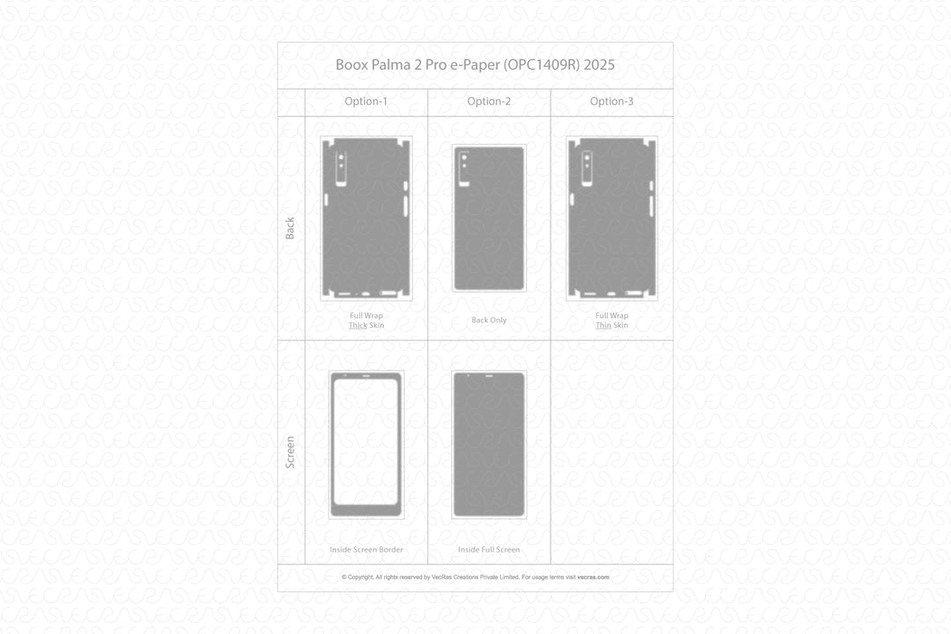 Boox Palma 2 Pro e-Paper Tablet 2025 | Vinyl Skin Cut File Template Complete Kit