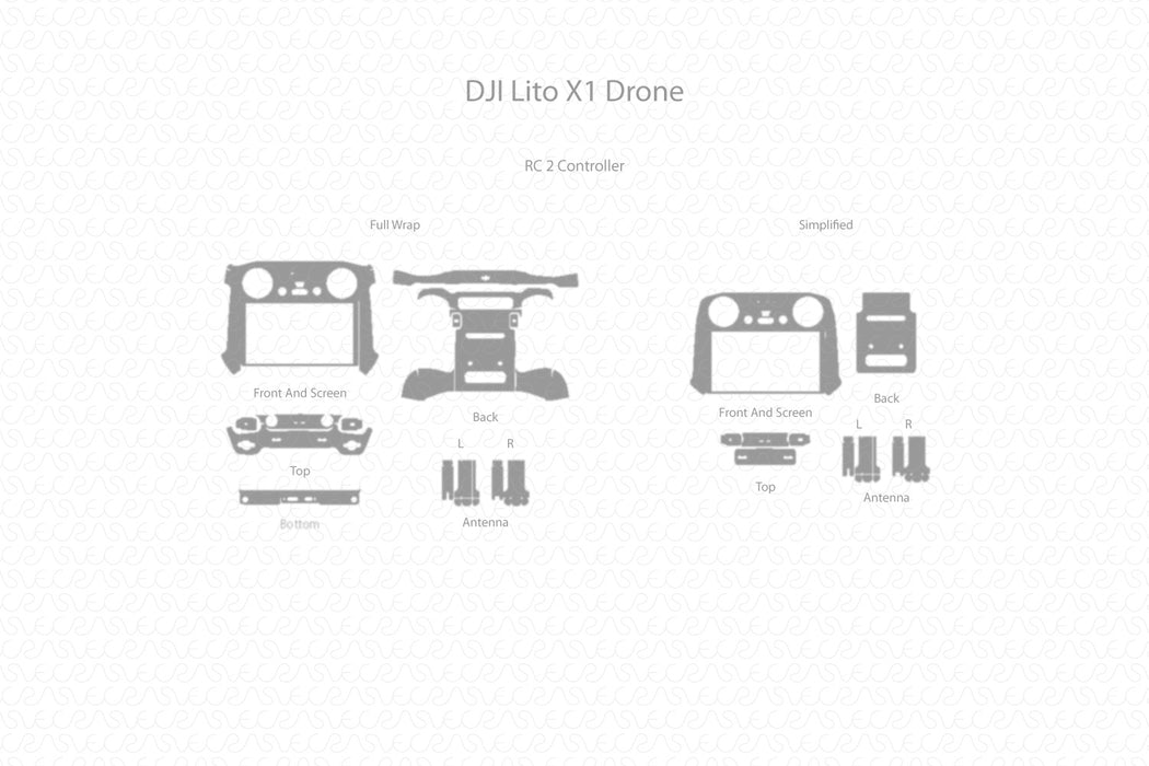 DJI Lito X1 Drone 2026 | Skin Template Vector 