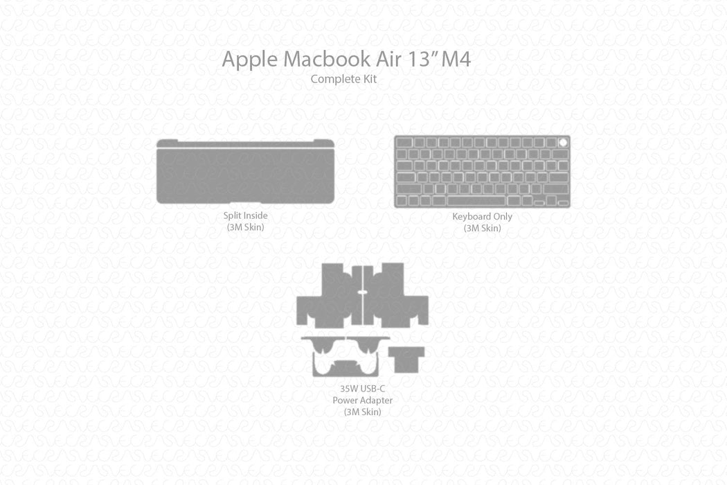 Exclusive MacBook Air 13 M4 2025 Skin CutFile Vector Template Full Wrap