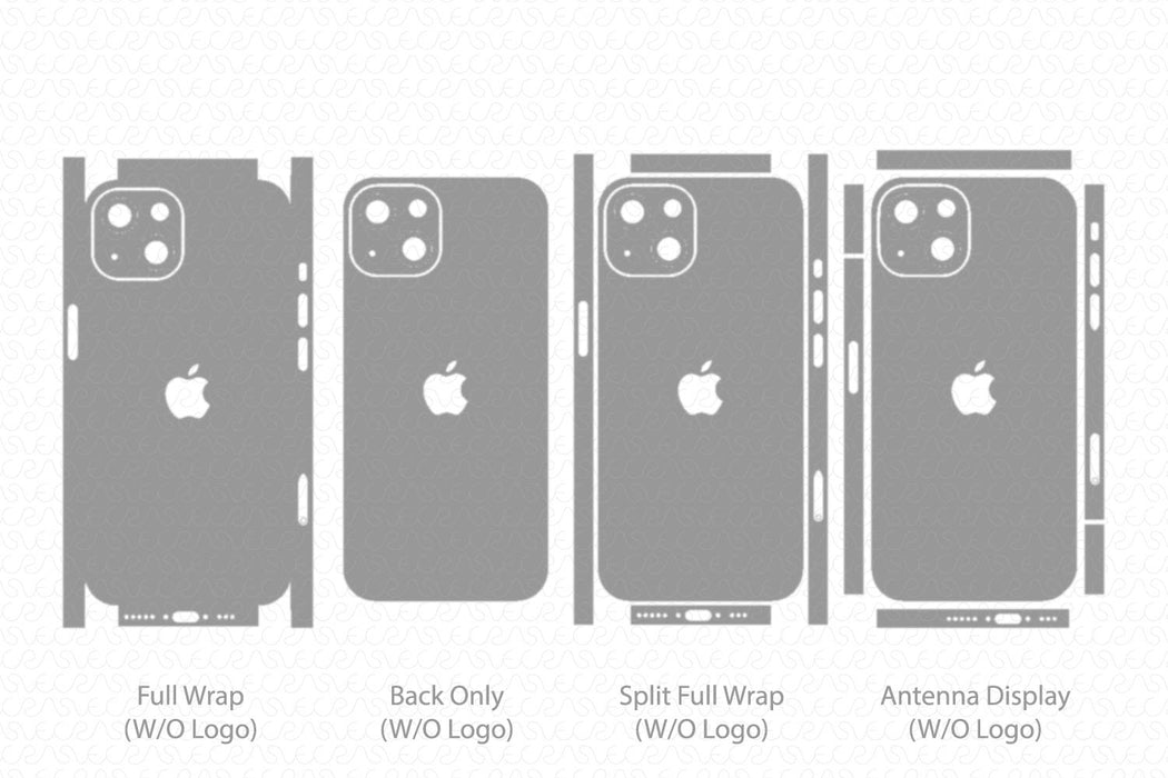 iPhone 15 Full Wrap Skin Vector CutFile Template