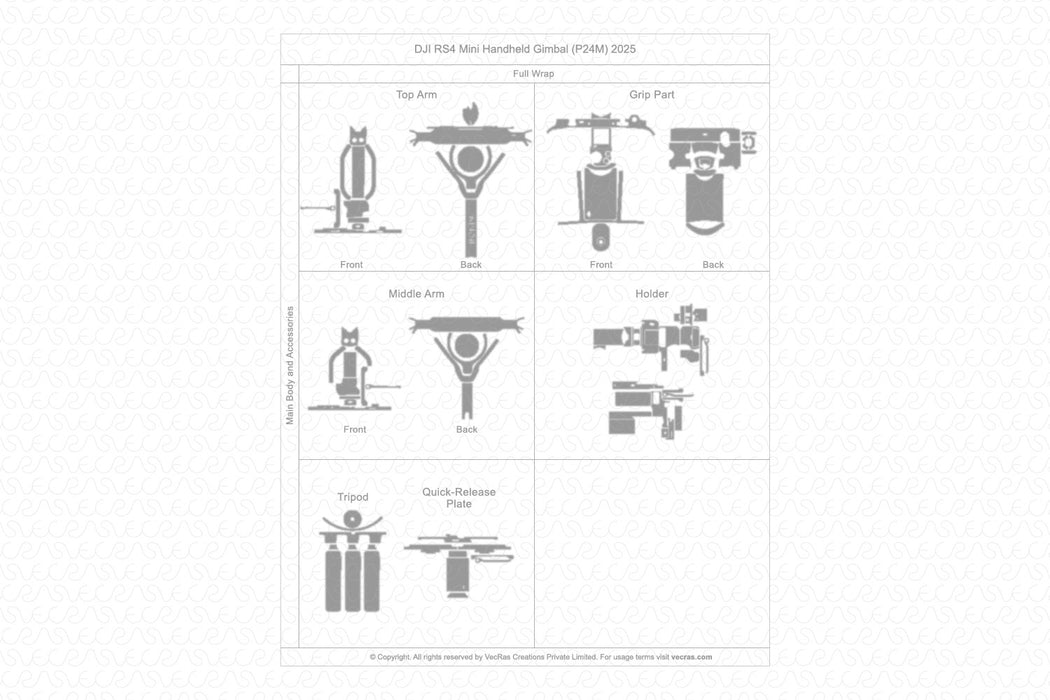 DJI RS4 Mini 2025 Skin Cutfile
