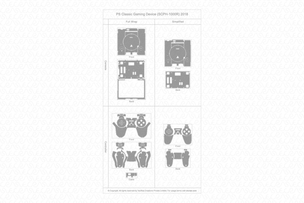 PS Classic Gaming Device 2018 Skin Cutfile