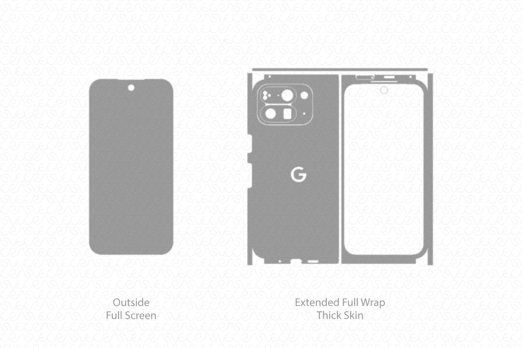 Pixel 10 Pro Fold Mobile 2025 | Vinyl Skin Cut File Template Extended Full Wrap Thick Skin